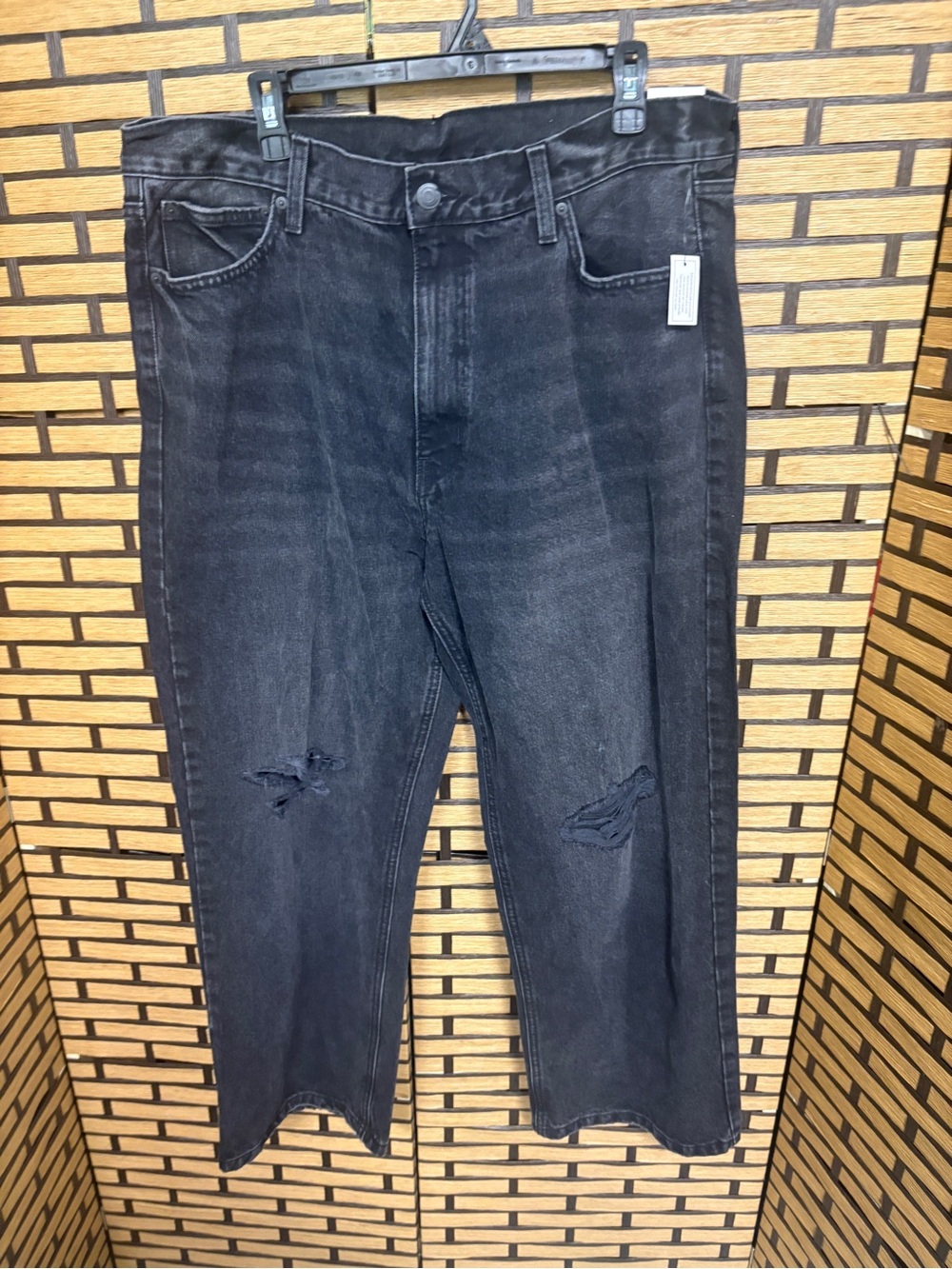 No boundaries black distressed baggy jeans size 36x30